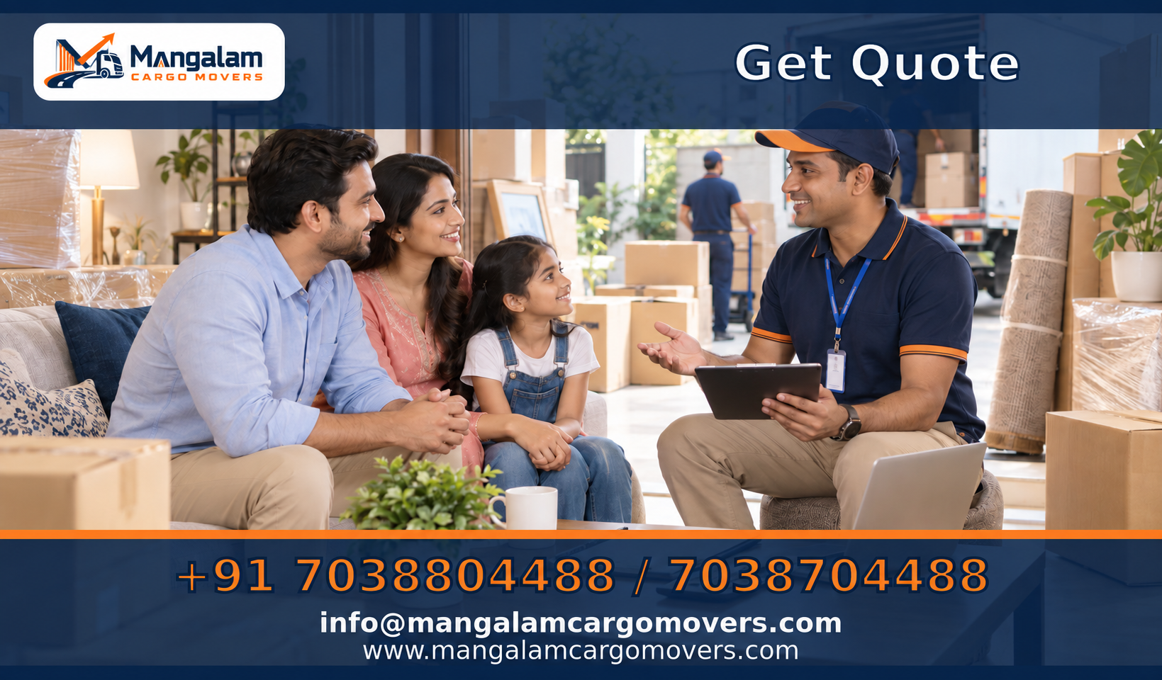 Discuss your moving requirements with Mangalam Cargo Movers
